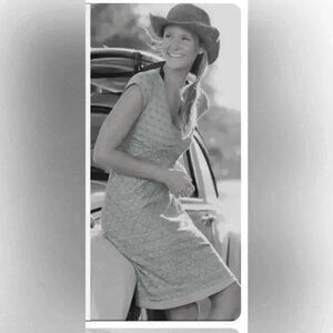 LIKE NEW ATHLETA Dhara Dress, Lined, V-neck, Ruched, Cap sleeve, Gray, XS